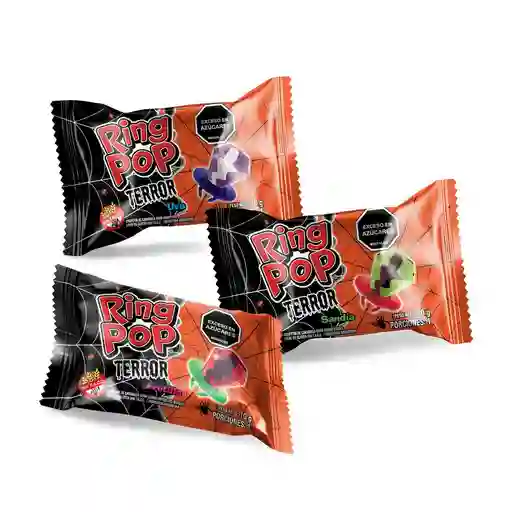 Ringpop Terror Benevia Caramelo Duro Sabor Surtrido (10 Gr)