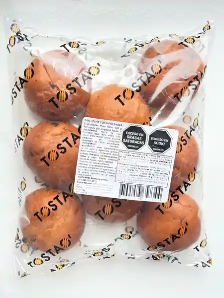 Tostao Pan Integral Miel y Pasas