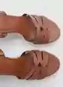 Sandalias Aurora Cuero Talla 39 Mujer Mango