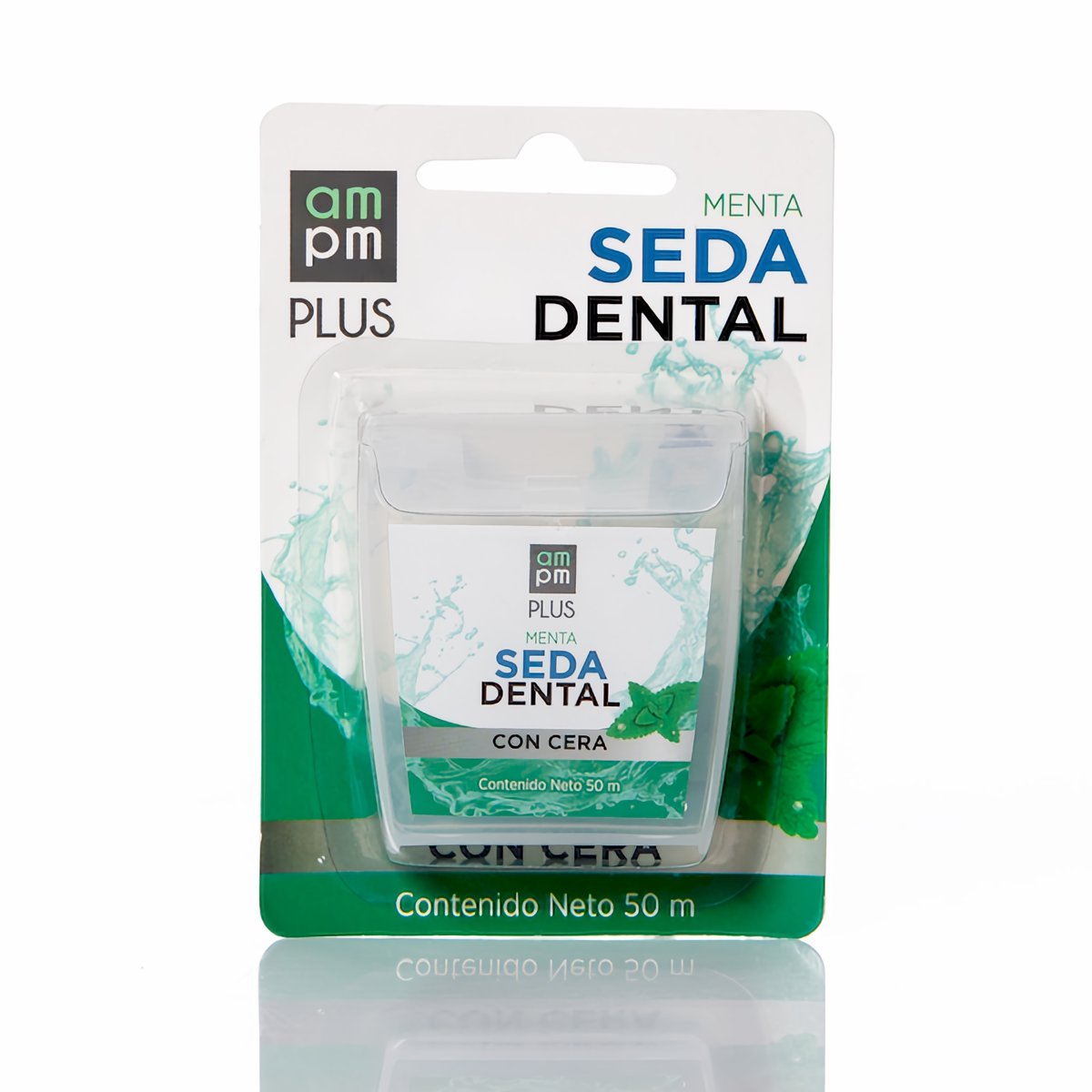 Seda Dental Con Cera Sabor a Menta Ampm Plus 50 m