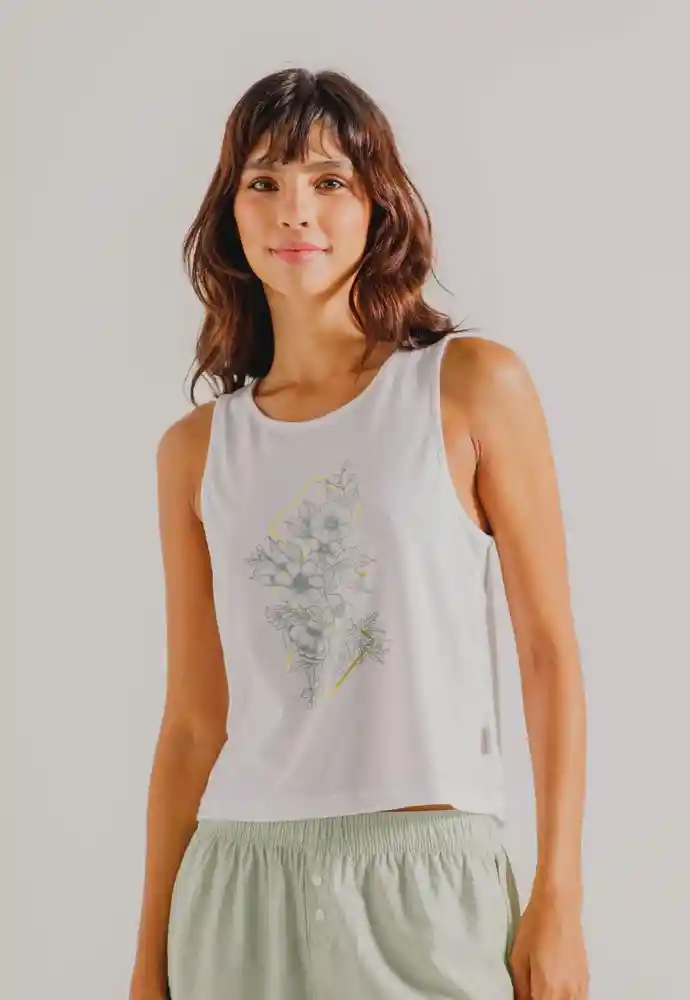 Camiseta Pijama L-blanco