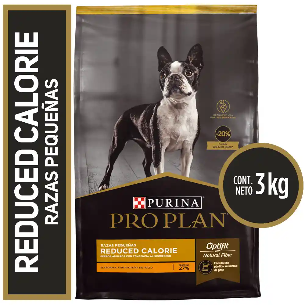 Comida para perros adultos calorias reducidas razas pequeñas Purina Pro Plan x 3 kg