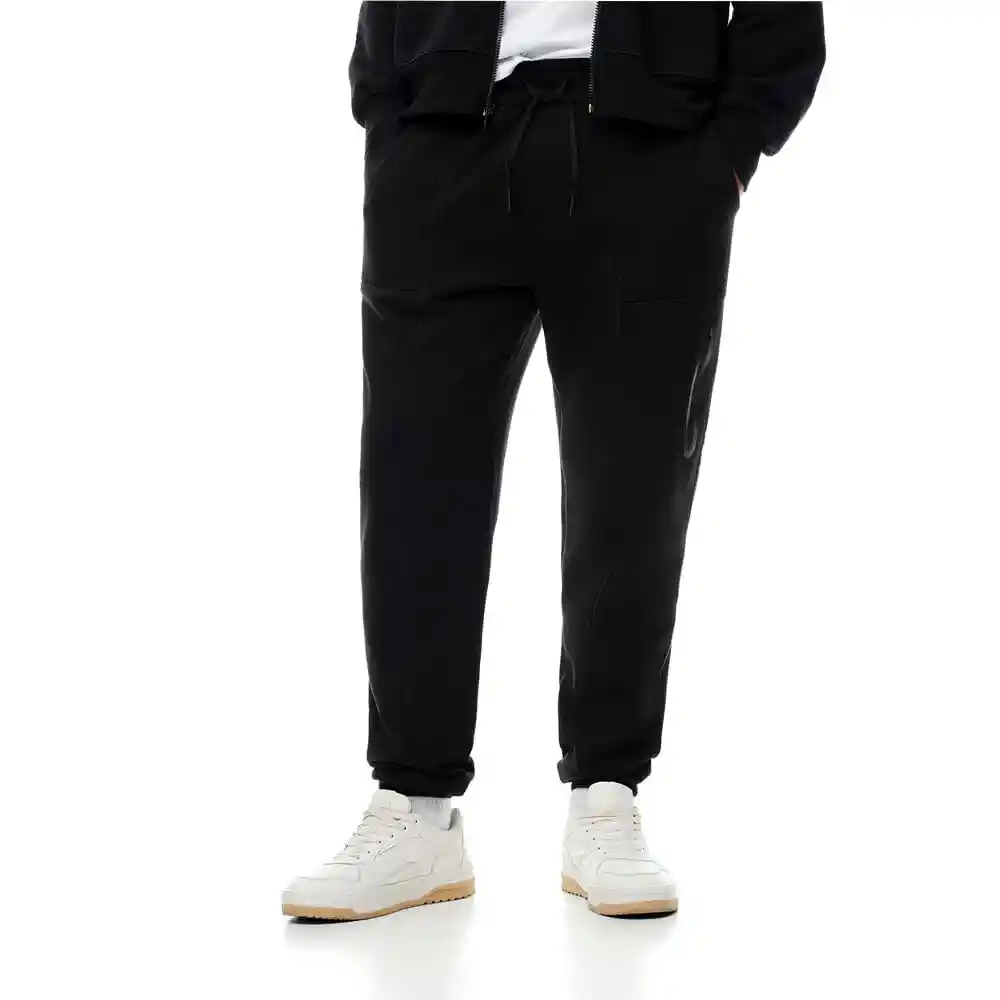 Pantalon Jogger Semi Ajustado Con Bolsillos Masculino Patury Gef Talla S