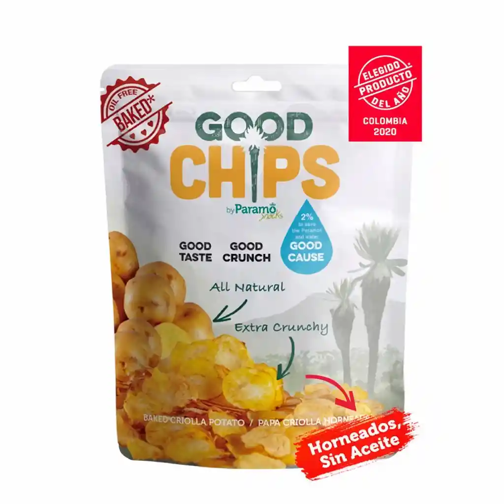 Good Chips Pasabocas de Papa Criolla Horneada sin Aceite