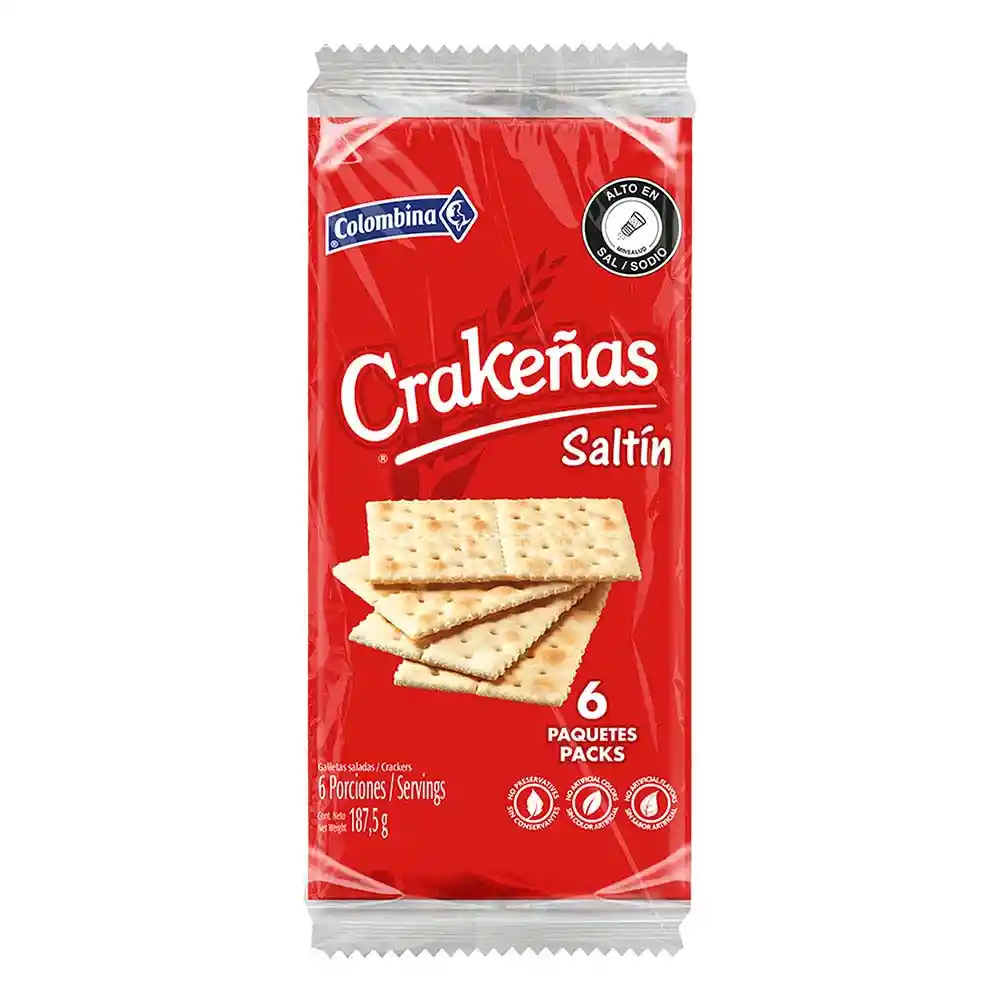 Crakeñas Galletas Saltín Saladas más Crocantes