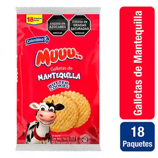 Muuu Galletas de Mantequilla por 18 und