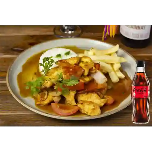 Combo Pollo Saltado + Coca Cola Sin Azúcar 300ML