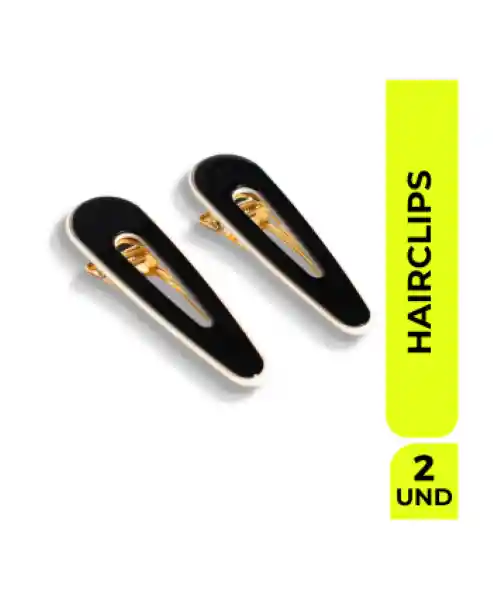 Neon Set Clip Básico Gancho Pinza Negro