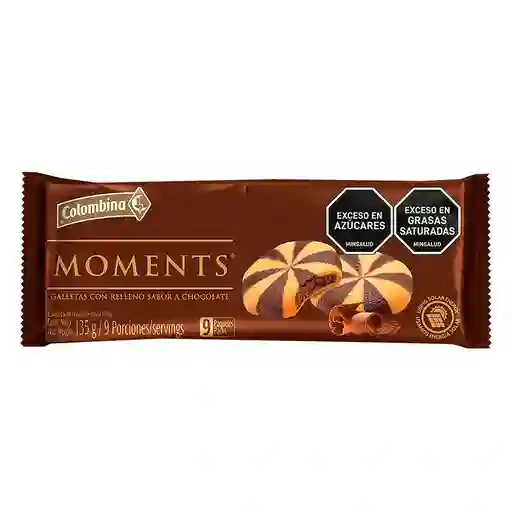 Moments Galletas con Relleno Sabor a Chocolate