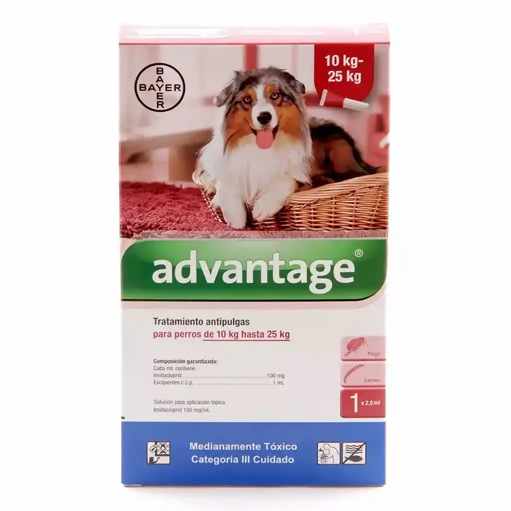 Advantage Antipulgas Para Perro de 10 Hasta 25 Kg 2.5 mL