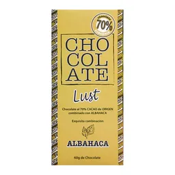 Lust Chocolate Albahaca Cacao de Origen 70%