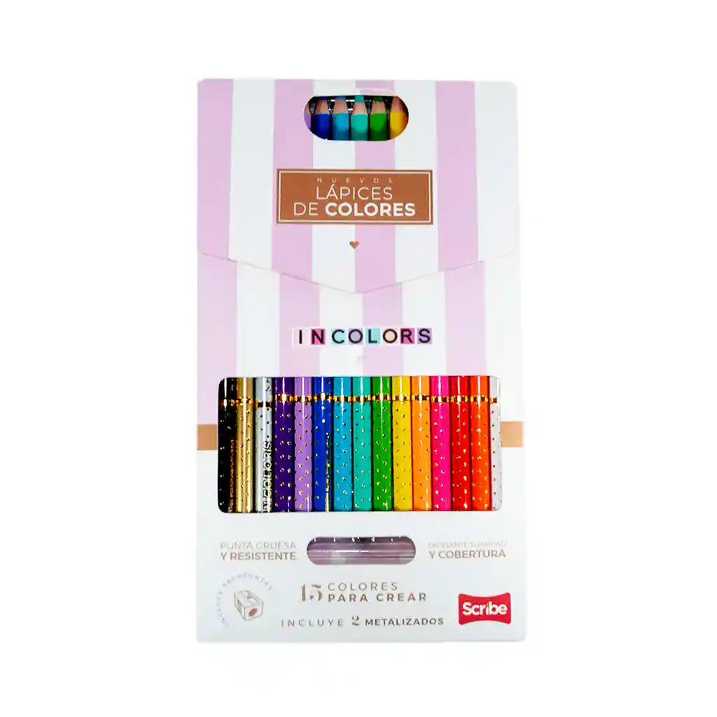 Caja De Colores Incolors Scribe X 15