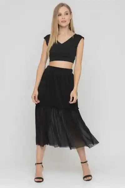 Falda Galaxy Color Negro Talla 12 Ragged