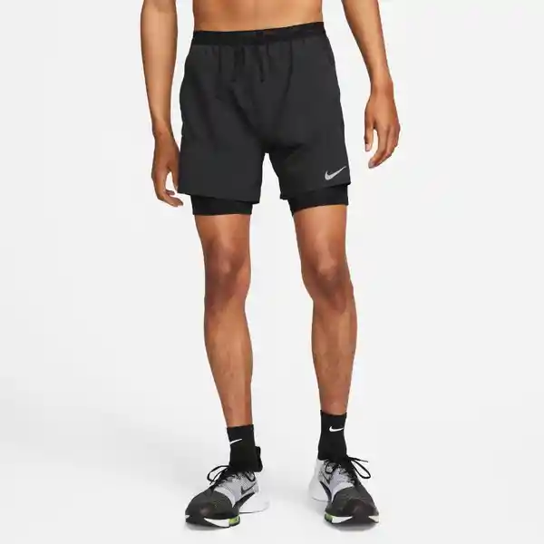 Nike Short Df Stride 5in Hybrid Para Hombre Negro Talla L