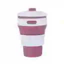 Vaso Plástico Plegable de Silicona de Rosa 350 mL Serie Miniso