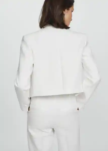 Traje Formal Americana Monaco Blanco Talla XS Mujer Mango