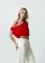 Camisa Sais Mujer Rojo Adrenalina Medio Talla M 412G350 Naf Naf