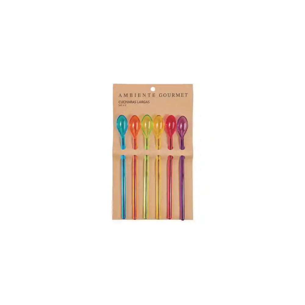 Ambiente Gourmet Set De Cucharas Largas X 6 Marca Exclusi 6 U