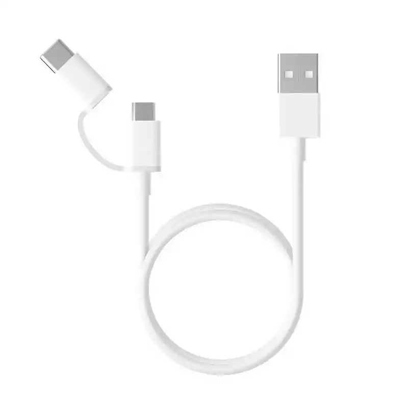 Xiaomi Cable USB a USB Tipo C Mi 2 en 1 Blanco