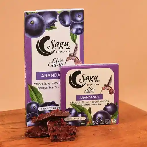 Chocolate 60% Arandanos - Sagu Chocolate