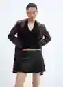 Falda Merlot Negro Talla S Mujer Mango