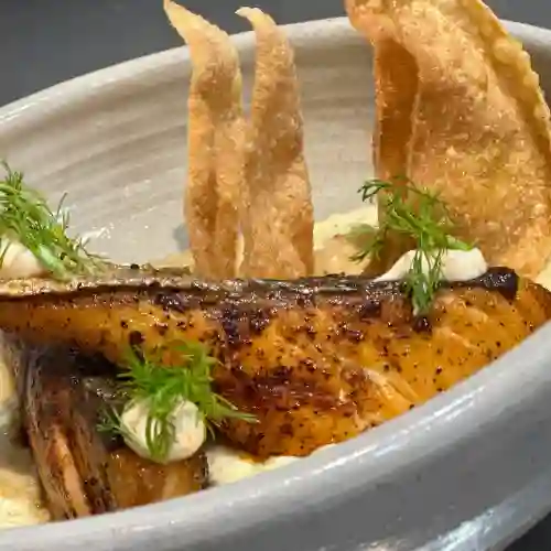 Salmón Sobre Risotto