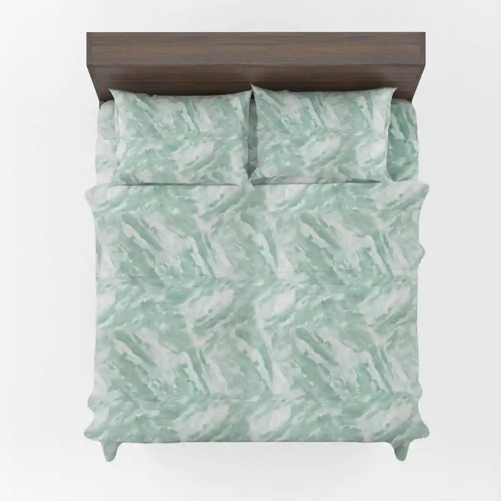 Juego de Sábanas Sencillo H&h Print 150 Hilos 100% Algodón Verde