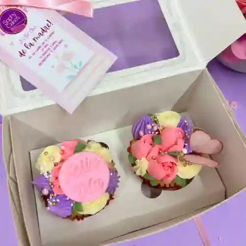 Caja de Cupcake X2 (dia de Las Madres)