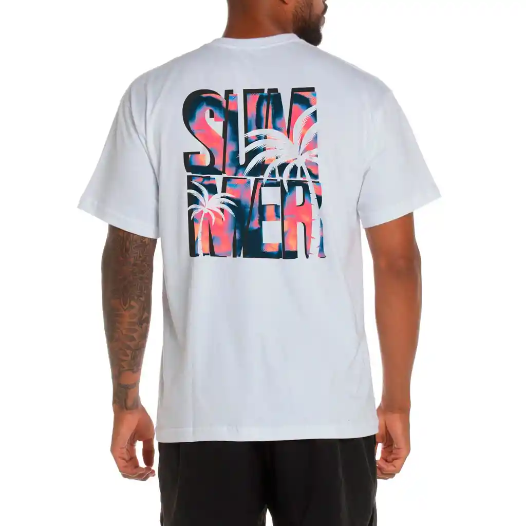 Camiseta Manga Corta Camobright Hombre Blanco-s