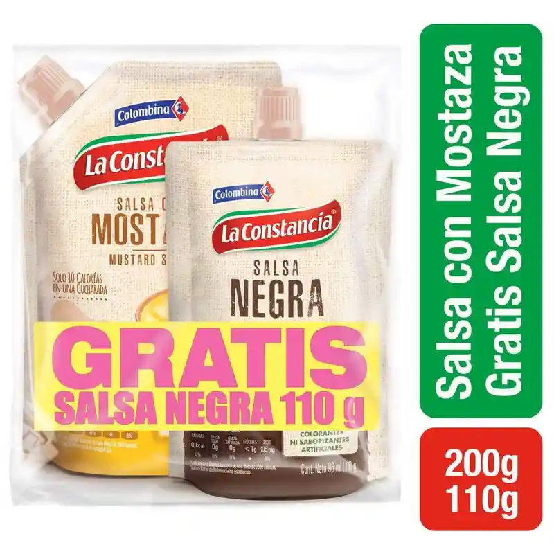 La Constancia Salsa Mostaza y Salsa Negra