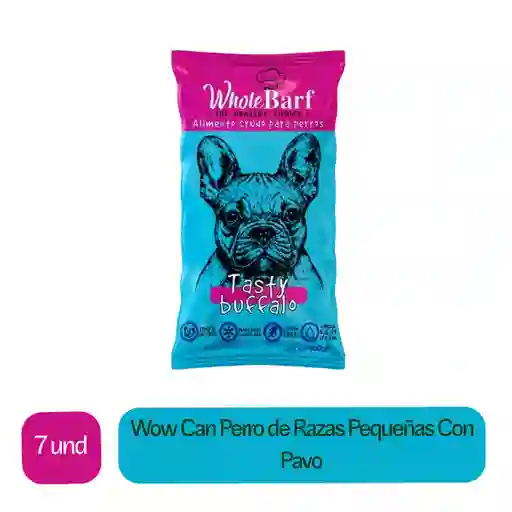 7 x Whole Barf Alimento Crudo Para Perro Tasty Buffalo