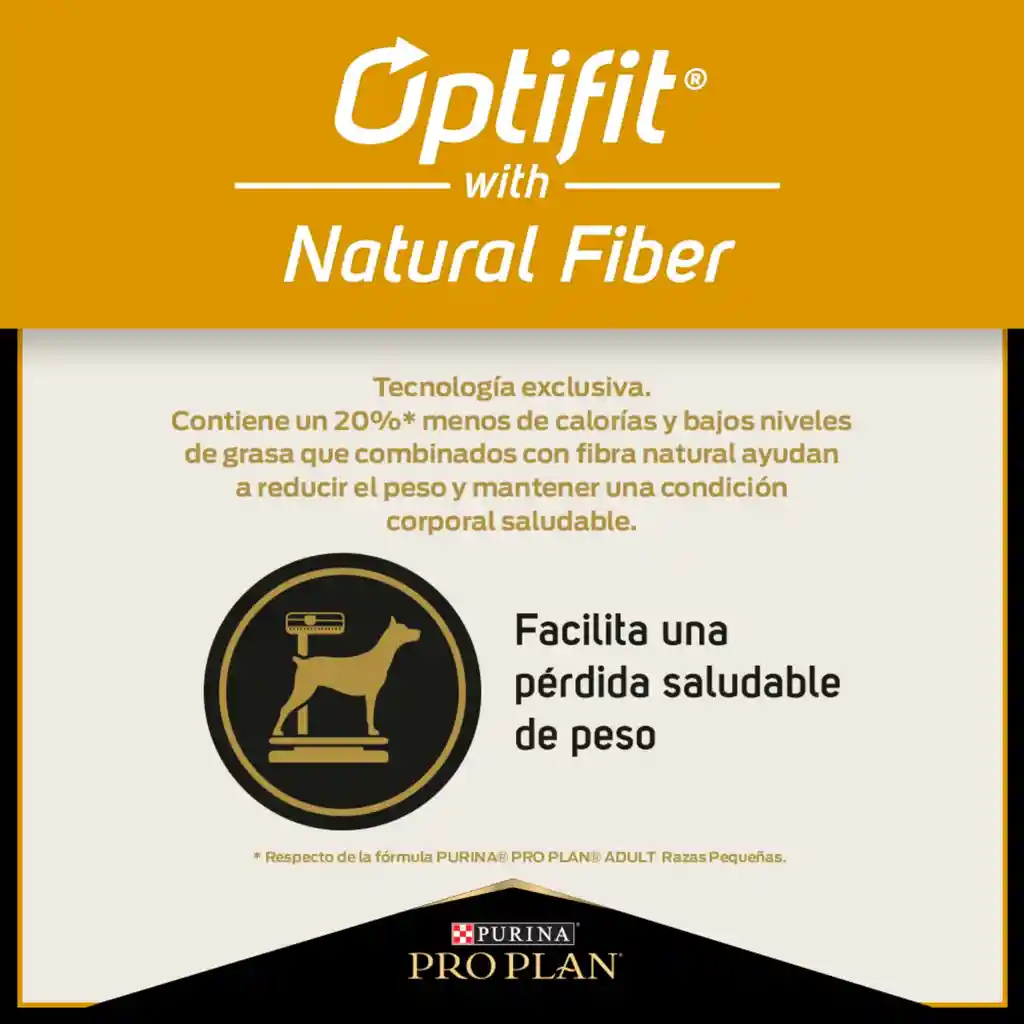 Comida para perros adultos calorias reducidas razas pequeñas Purina Pro Plan x 3 kg