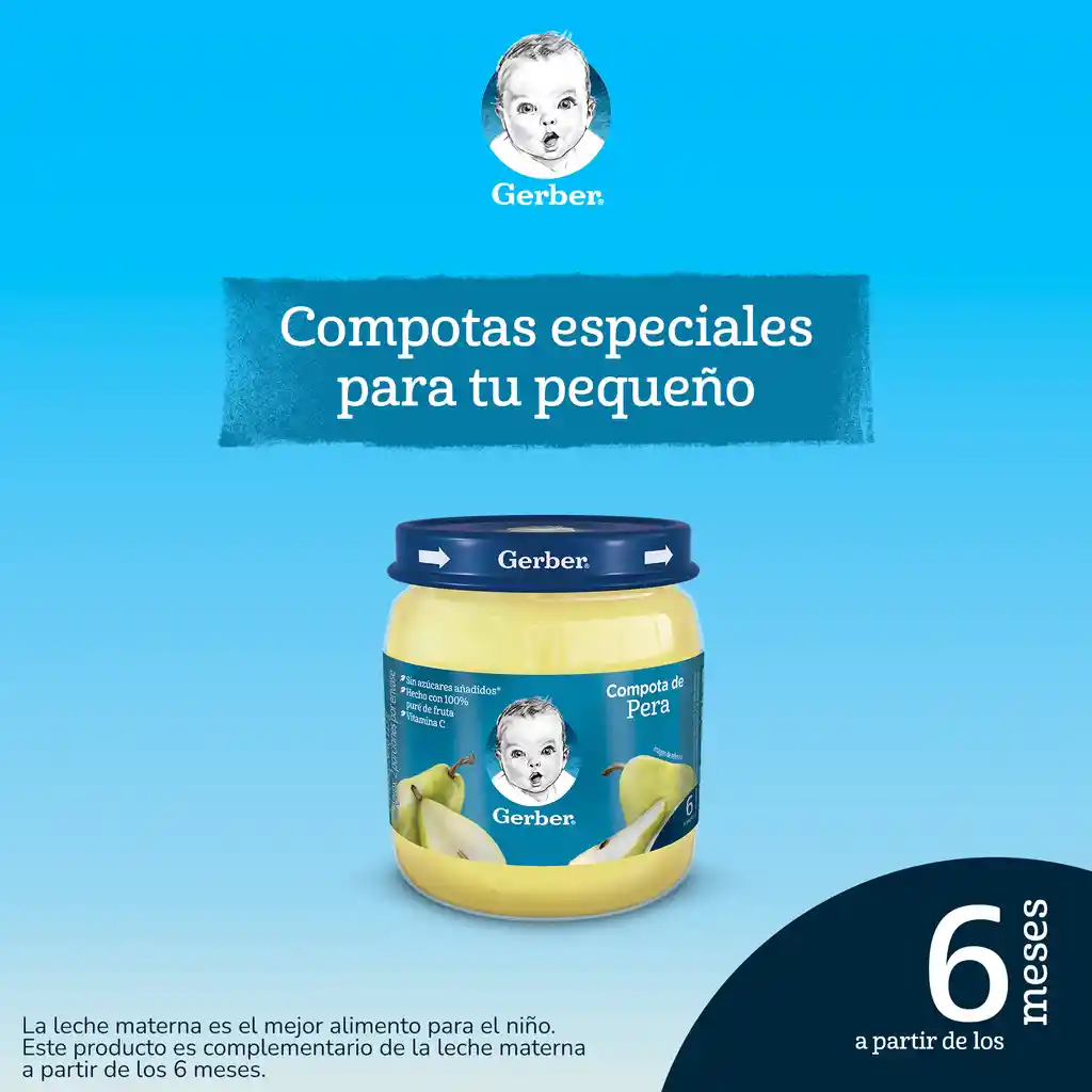 Compota GERBER de pera x 113g