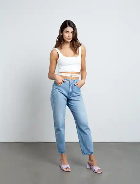 Jean Vesba Mujer Azul Índigo Medio Talla 4 Naf Naf