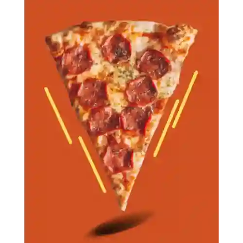 Porcion de Pizza Pollo Bbq y Cebolla