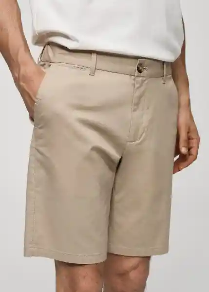 Bermuda Gracia Beige Talla 44 Hombre Mango