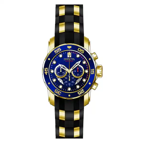 Invicta Reloj Hombre Dorado Negro y Azul 21929