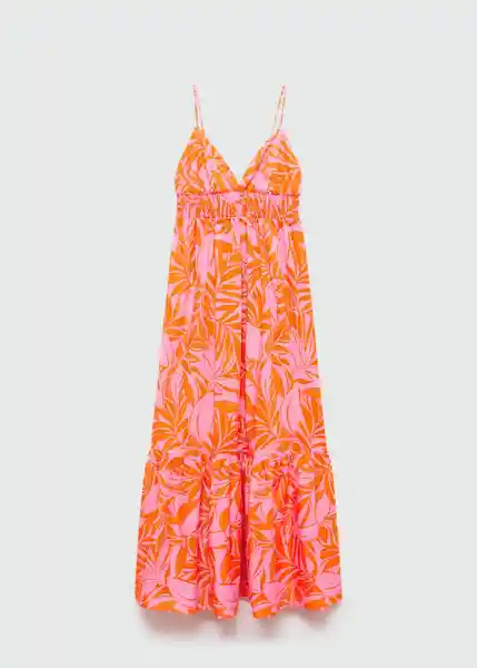 Vestido Carina Naranja Talla S Mujer Mango