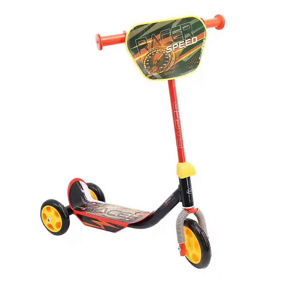 Scooter 3 Ruedas Rojo & Negro Racer Marca Exclusiva 11113r