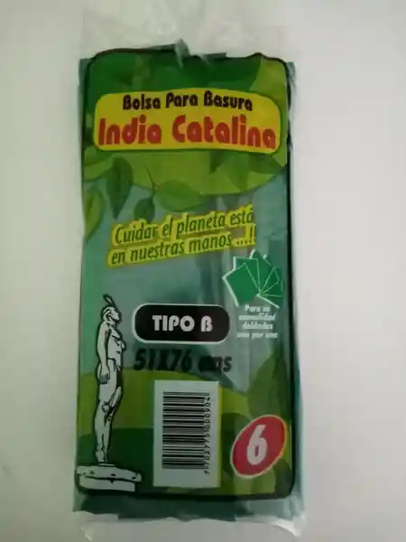 India Catalina Bolsa de Basura Verde Tipo Apartamento