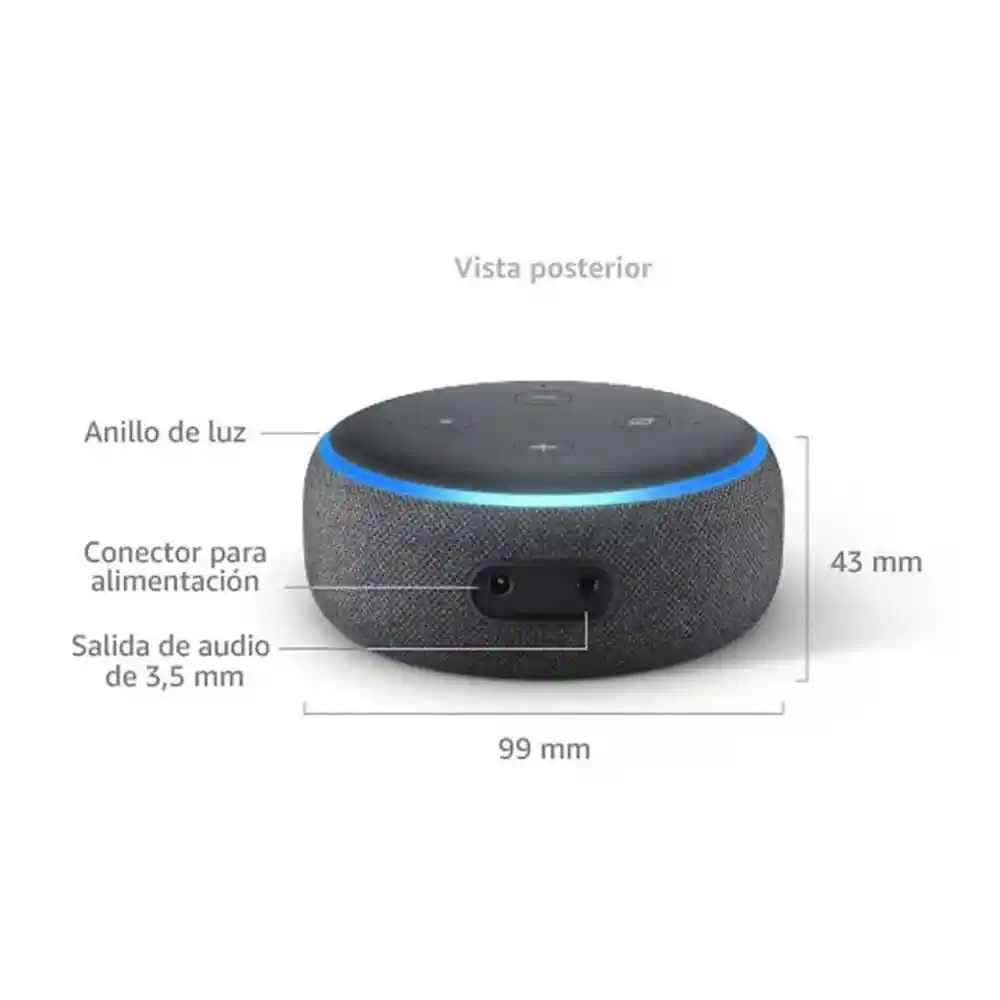 Amazon Altavoz Inteligente Echo Dot Tercera Generación con Alexa