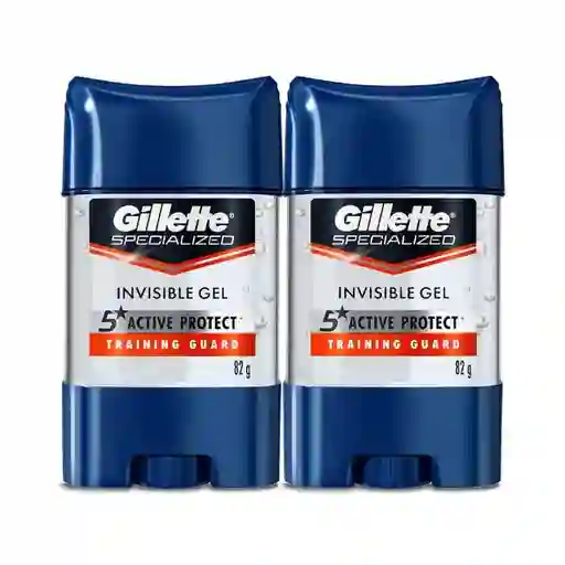 Desodorante Antitranspirante Hombre Gillette Specialized Gel Training Guard 82 g Pack 2 Unidades