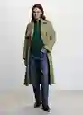 Abrigo Trench Angela Khaki Talla 26 Mujer Mango