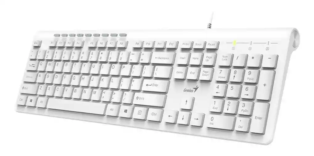 Genius Teclado Slimstar 230 Qwerty Español Color Blanco