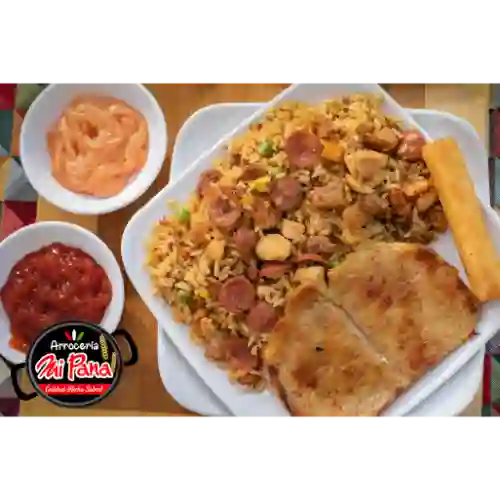 Lomo de Cerdo con 250 gr de Arroz