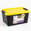 Great Plastic Caja Organizadora Brico. Negro Con Tapa Amarilla. Capacidad 17 Litros. Ideal Para Guardar Herramientas. Sku 210061. Sku 8429905042700