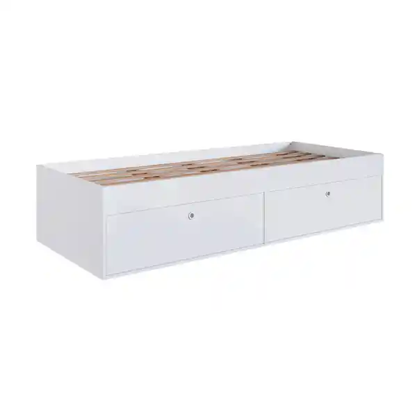 Muebles 2020 Cama Sencilla Tokio 4 Puertas Blanco