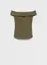 Top Box Khaki Talla M Mujer Mango