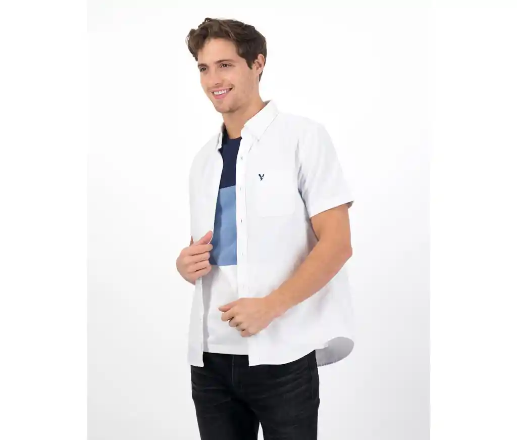 Camisa Blanco Talla Large Hombre American Eagle