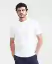 Camiseta Polo Neru Neck Masculino Blanco 0 Claro S Chevignon